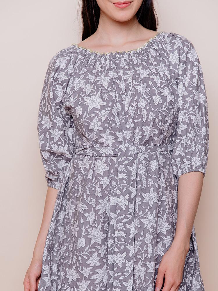 Marnie Dress - Grey Floral - Image 2