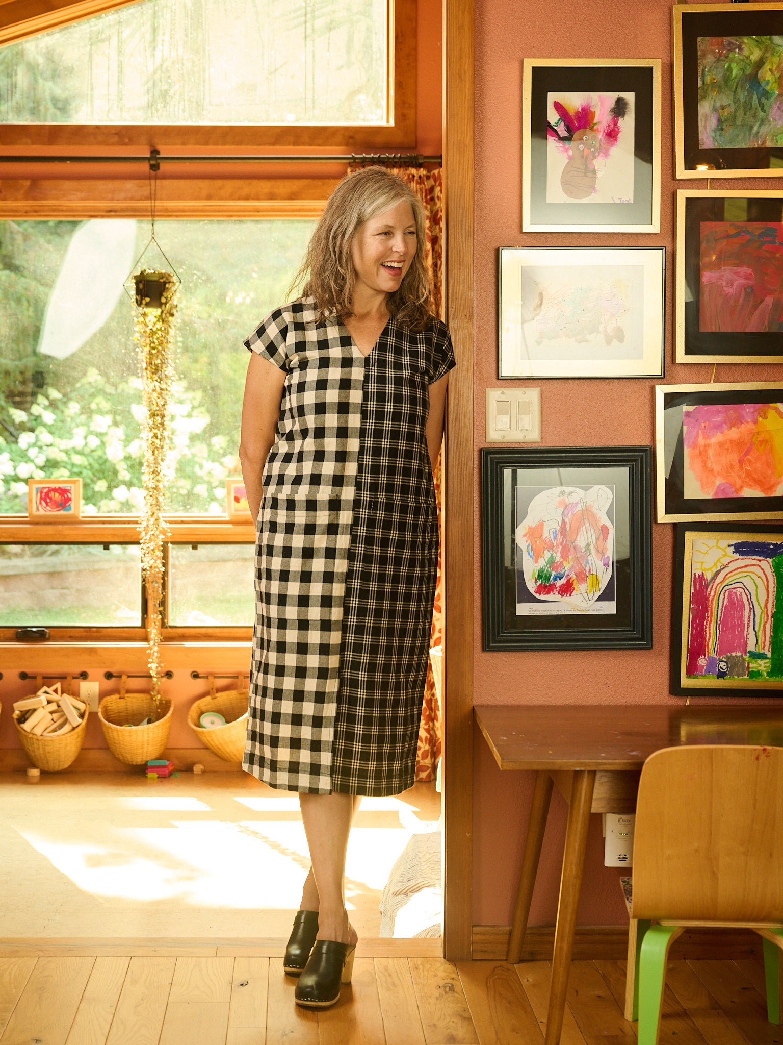 Padma Pocket Dress - Black and White Mix - Image 5