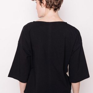 James Drop Sleeve Top - Black - Image 4