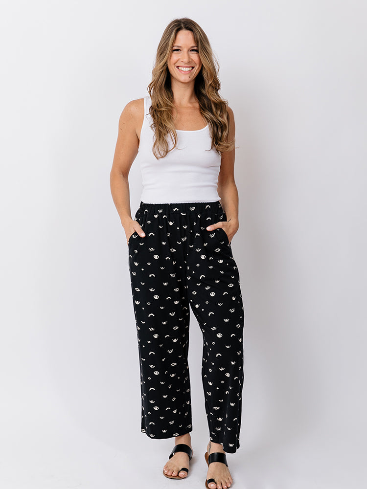 Fae Wide Leg Pant - Onyx Eyes - Image 1