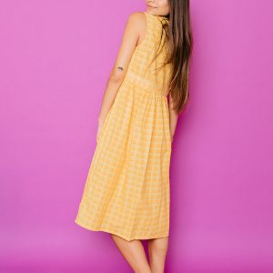 Melody Midi Dress - Sunny Stripes Yellow - Image 1