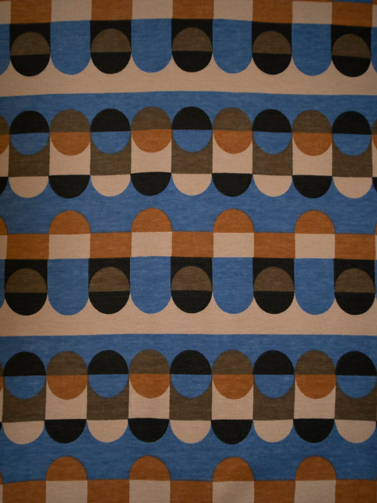 Eve Dress - Circle Stripe Blue - Image 7