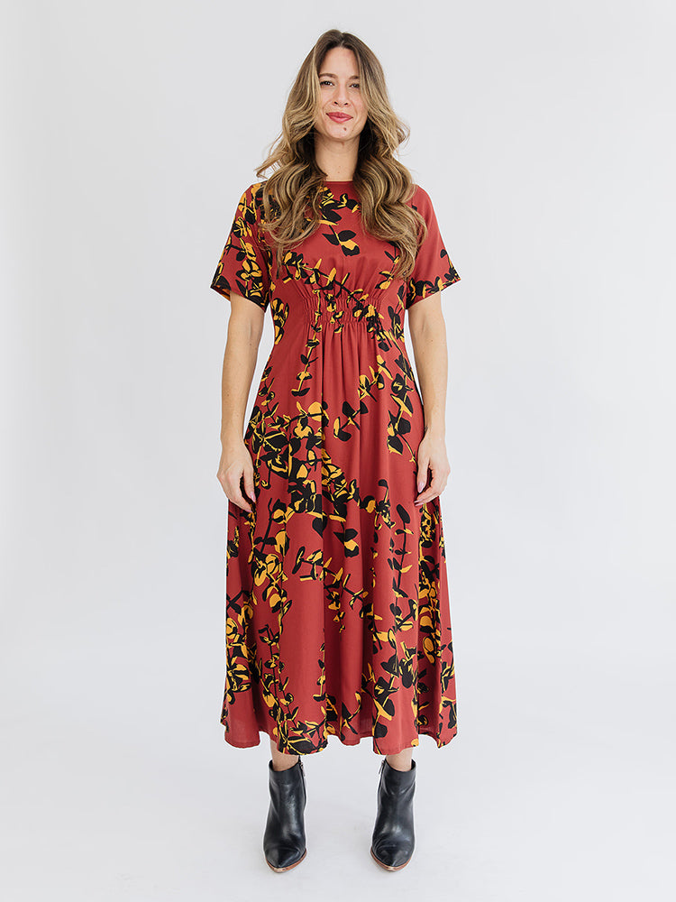 Artsy Traveler Midi Dress - Eucalyptus Spice - Image 4