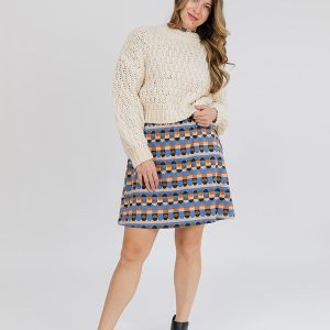 Eve Dress - Circle Stripe Blue - Image 3