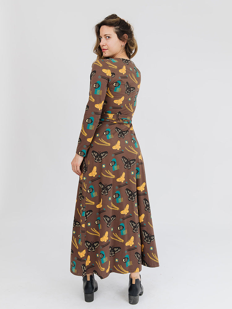Katie Maxi Wrap Dress - Autumn Quilt - Image 3
