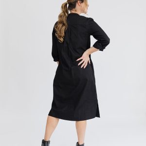 Ranji Midi Dress - Black Denim - Image 3