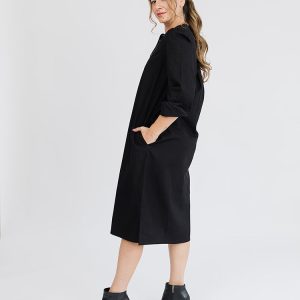 Ranji Midi Dress - Black Denim - Image 5
