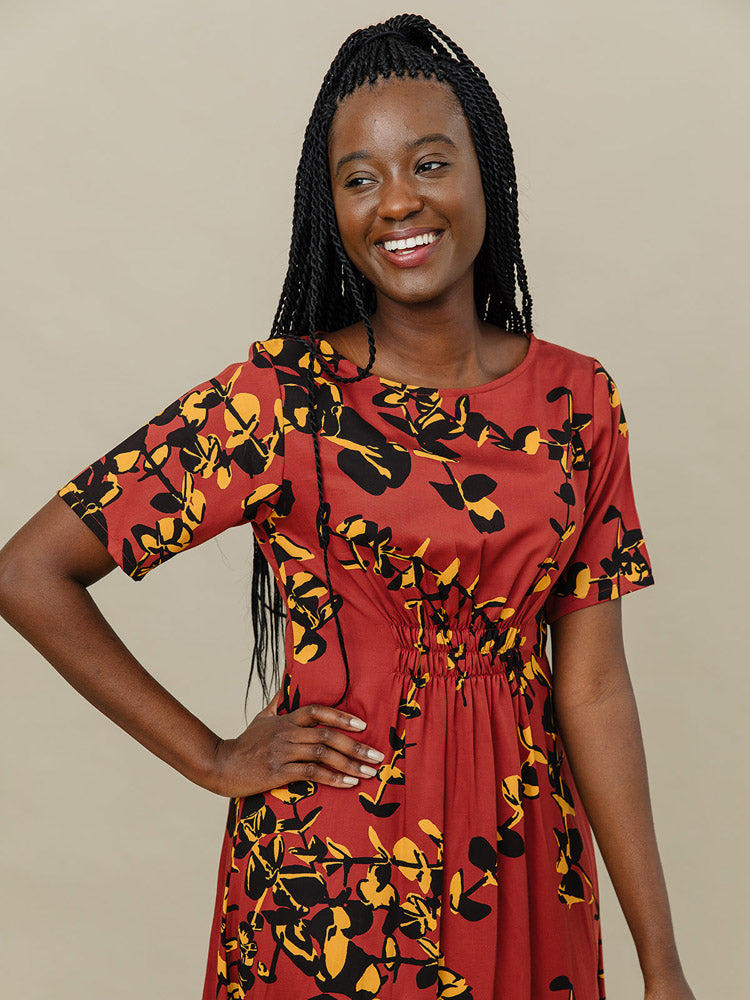 Artsy Traveler Midi Dress - Eucalyptus Spice - Image 2