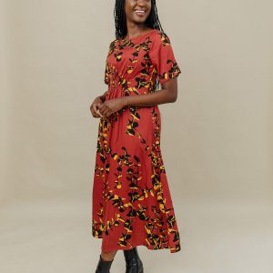 Artsy Traveler Midi Dress - Eucalyptus Spice - Image 1