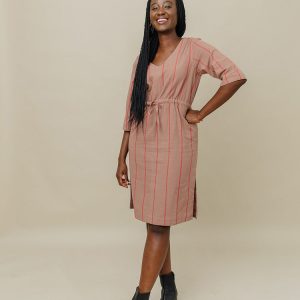 Lori Dress - Cocoa Stripe - Image 5