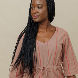 Lori Dress - Cocoa Stripe - Image 2