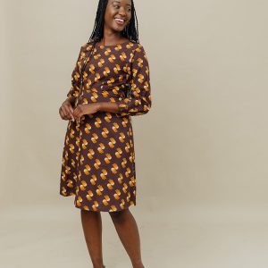 Marseille Long Sleeve Dress - Desert Shapes - Image 5