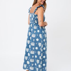 Ruffle Strap Dress - Fruity Blue - Image 6