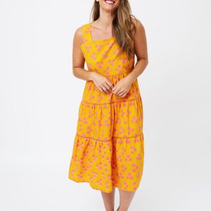Willa Tiered Dress - Floral Trio Marmalade - Image 7