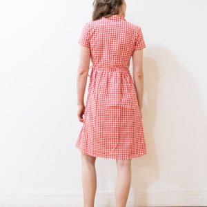 Annie Wrap Dress - Cherry Gingham - Image 6