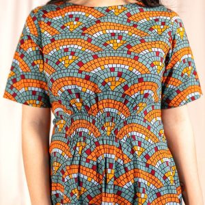 Artsy Traveler Midi Dress - Mosaic Fan - Image 4
