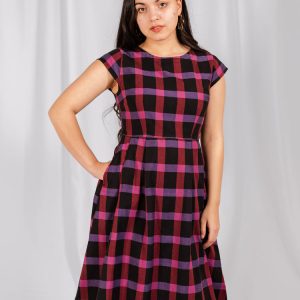 Devonshire Dress - Ultra Violet Plaid - Image 7