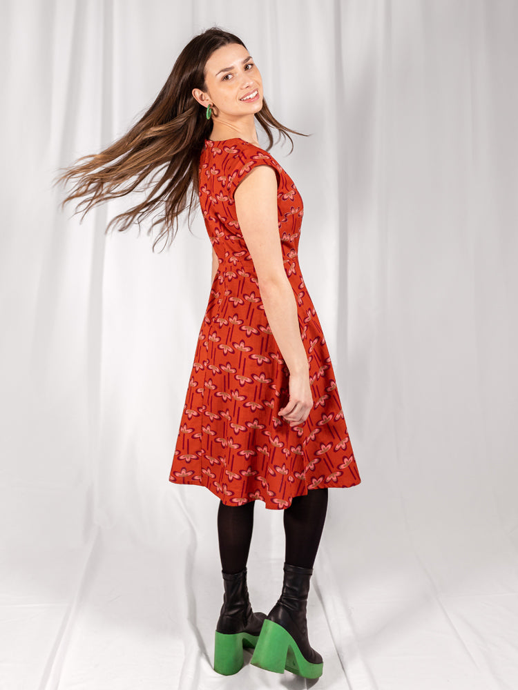 Marseille Dress - Mod Daisy Spiced Coral - Image 3
