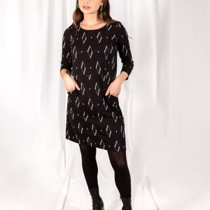 Sweet Seams Dress - Diamond Vine Black - Image 1