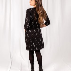 Sweet Seams Dress - Diamond Vine Black - Image 3