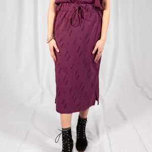 Isla Skirt - Diamond Vine Dark Purple - Image 1