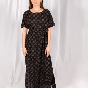 Aimee Maxi Dress - Floral Stamp Black - Image 1