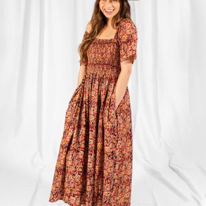 Teddy Midi Dress - Ruby Floral - Image 3