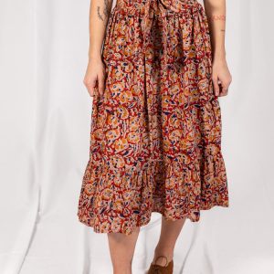 Nahla Midi Skirt - Ruby Floral - Image 1
