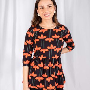 Paloma Top - Mod Daisy Poppy - Image 1