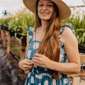 Ruffle Strap Dress - Fruity Blue - Image 1