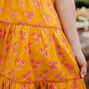 Willa Tiered Dress - Floral Trio Marmalade - Image 2