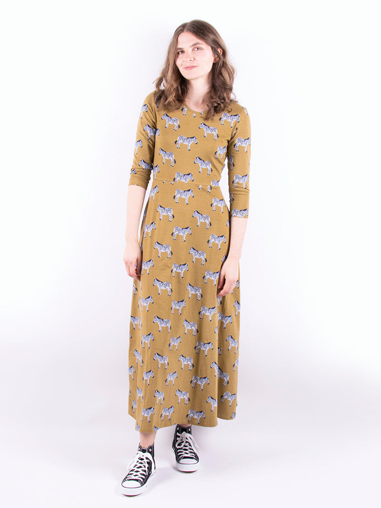 Mumbai Maxi Dress - Zebra Green - Image 3