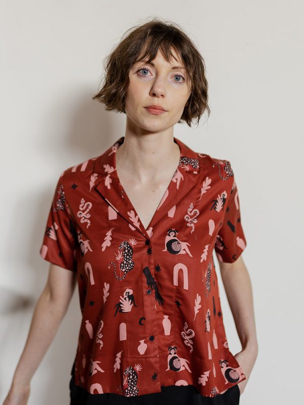 Camp Shirt - Modern Objects Cranberry