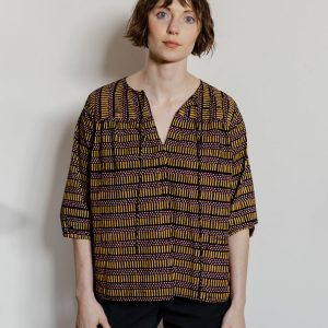 Devi Blouse - Dots And Dashes Yellow - Image 1