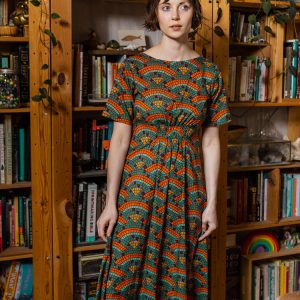 Artsy Traveler Midi Dress - Mosaic Fan - Image 1