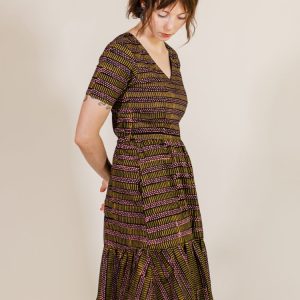 Lydia Dress - Dots And Dashes Yellow - Image 2