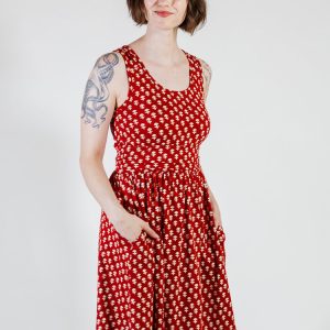 Asheville Dress - Micro Floral Red - Image 2