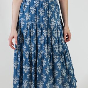 Danielle Tiered Skirt - Indigo Blossom - Image 1