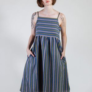 Ivy Midi Dress - Lavender Stripe - Image 2