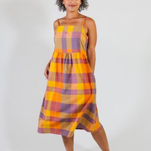 Ivy Midi Dress - Sunset Plaid - Image 1