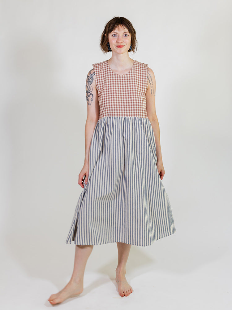 Lilah Dress - Gingham Stripe Mix - Image 3