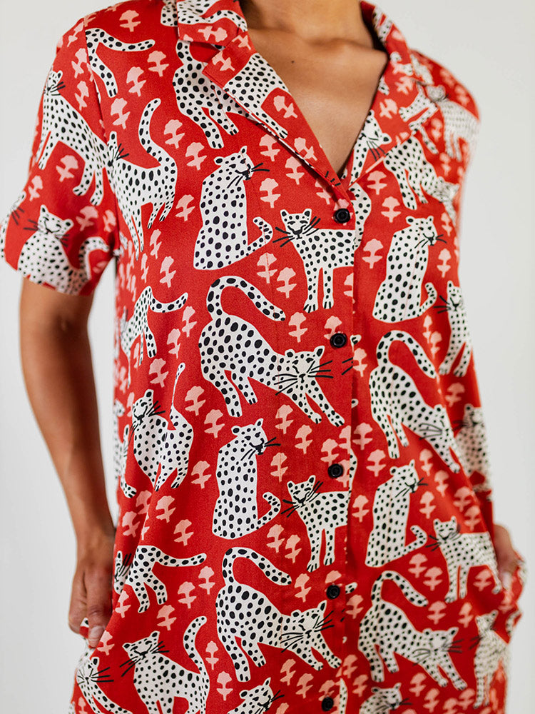 Camp Dress - Poppy Leopard - Image 2