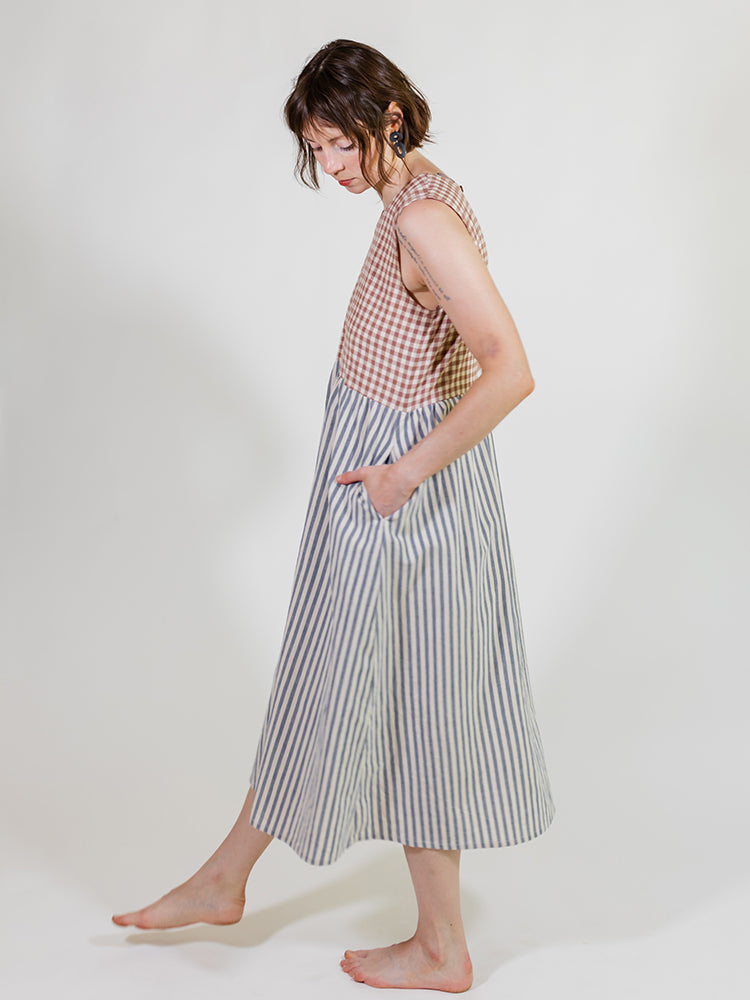 Lilah Dress - Gingham Stripe Mix - Image 1