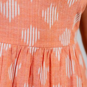 Provence Midi Dress - Peach Ikat - Image 7