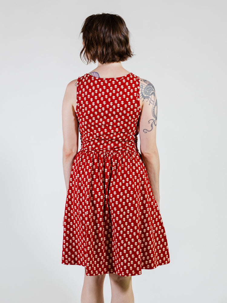 Asheville Dress - Micro Floral Red - Image 7