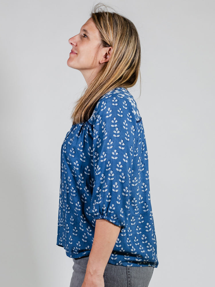 Devi Blouse - Indigo Mix - Image 8