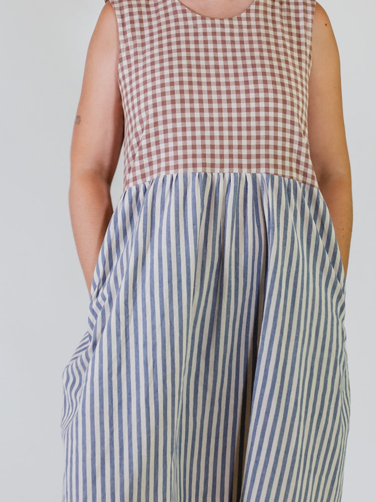 Lilah Dress - Gingham Stripe Mix - Image 4