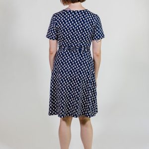 Katie Wrap Dress - Micro Floral Navy - Image 8