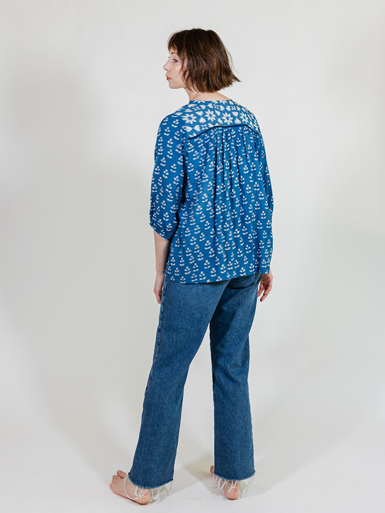 Devi Blouse - Indigo Mix - Image 3