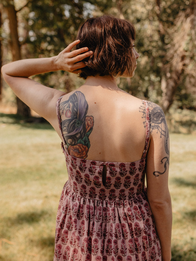 Sofia Mini Dress - Magenta Floral - Image 4